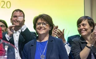 Martine Aubry, lors de sa rélection aux municipales à Lille, le 28 juin 2020.