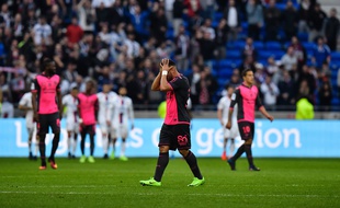 L'attaquant toulousain Andy Delort lors de la défaite à Lyon, le 12 mars 2017.