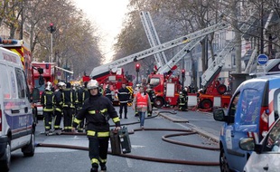 Un incendie a mobilisé les pompiers au 38 boulevard Sébastopol, le 20 décembre 2013.