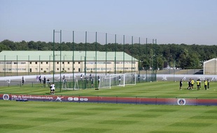 Le PSG à l'entraînement au Camp des Loges, en août 2009.