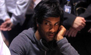 Vikash Dhorasoo lors d'une épreuve du European Poker Tour à Monte-Carlo, le 26 avril 2010.