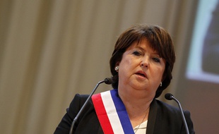 La socialiste Martine Aubry, après sa réélection en tant que maire de Lille en 2014