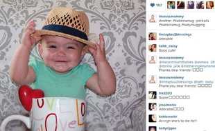 Capture d'écran d'un Baby mugging sur instagram, le 20 juin 2013.