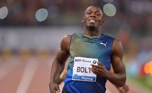 Usain Bolt lors du meeting de Rome le 6 juin 2013.