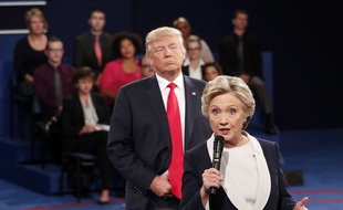 Le 9 octobre 2016 lors d'un débat entre Hillary Clinton et Donald Trump. Rick T. Wilking/Pool via AP.