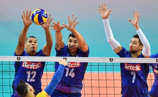 L'équipe de France de volley a réussi ses débuts dans l'Euro en battant facilement la Roumanie, le 12 septembre 2019 à Montpellier.