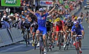 Arnaud Démare aux championnats de France, le 29 juin 2014 à Chasseneuil-du-Poitou.