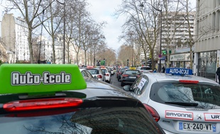 Les auto-écoles manifestaient le 11 février dernier contre le projet de réforme du permis de conduire.