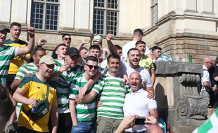 Les supporters du Celtic à Rennes, quelques heures avant le match face au Stade Rennais.