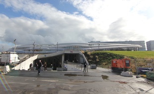 Le parvis nord de la gare de Rennes, encore en travaux. Ici le 17 octobre 2019.
