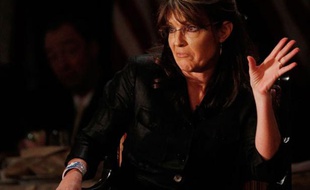 L'ancienne gouverneur de l'Alaska Sarah Palin en meeting à Woodbury, New York, le 17 février 2011.