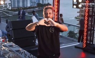 Le DJ David Guetta lors de son concert à Miami en avril