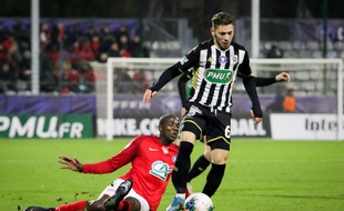 Farid El Melali, attaquant du Sco d'Angers, ici contre Rouen.