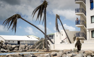 La partie néerlandaise de Saint-Martin, dévastée après le passage de l'ouragan Irma dans la nuit du 5 au 6 septembre 2017.