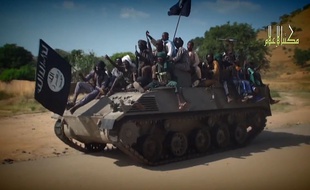 Des islamistes de Boko Haram dans une vidéo de propagande publiée le 9 novembre 2014.