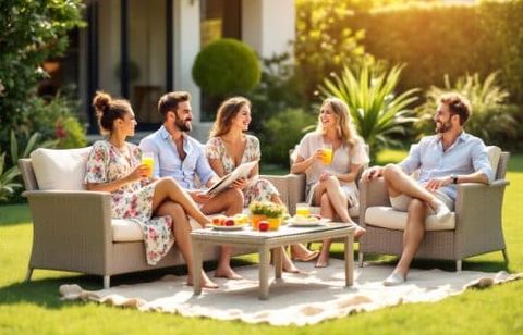 Vous vouliez un coin détente chic ? Ce salon bas de jardin 5 places est en réduction chez Auchan