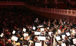 Les 66 musiciens de l’English
Session Orchestra au Cadogan Hall de Londres, le 4 février 2019.