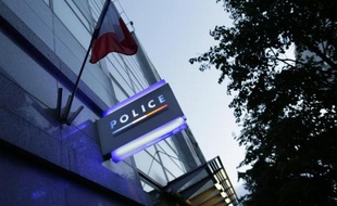 Vue du commissariat de Police où le policier des "Stups"' soupçonné d'avoir volé 52 kg de cocaïne, est en garde à vue, le 2 août 2014