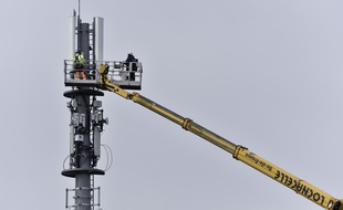 Illustration d'une antenne 5G en France.