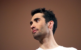 Martin Fourcade, photographié à la conférence de la MGEN Academy à Paris, le 6 avril 2018.