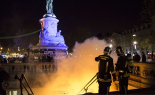 A Paris, la place de la République a été évacuée le 1er mai 2016 au soir.