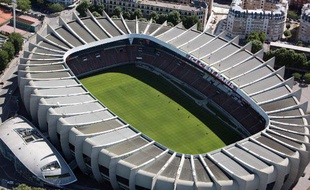 Vue aérienne du Parc des Princes, le stade du Paris-SG, le 14 juillet 2009.