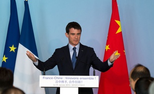 Manuel Valls à Shangai en Chine, le 31 janvier 2015.
