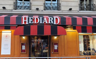La boutique Hédiard, place de la Madeleine à Paris.