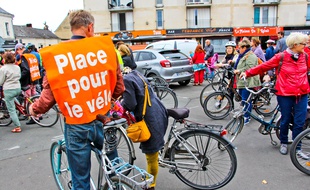 Illustration d'une manifestation de cyclistes, ici au Mans en 2018.