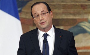 François Hollande lors de ses voeux aux parlementaires, le 16 janvier 2013, à Paris.