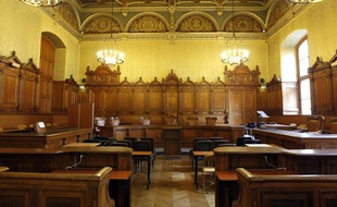 La chambre du palais de justice de Paris qui accueille le procès Chirac, le 2 septembre 2011.