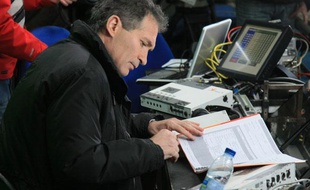 Le journaliste de TF1 Christian jeanpierre, en mars 2008, au Stade de France.