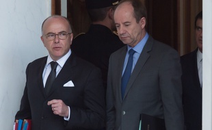 Bernard Cazeneuve et Jean-Jacques Urvoas à l'Elysée le 15 juin 2016