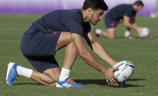Romain Ntamack, à l'entraînement