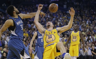 Les Minnesota Timberwolves ont surpris Golden State et l'ont finalement emporté (117-124 ap), le 5 avril 2016.