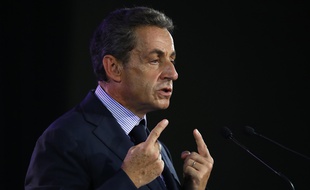 Nicolas Sarkozy lors d'une réunion publique du parti Les républicains, à Poissy, le 6 septembre 2016.