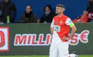 Le capitaine de Monaco Jérémy Toulalan lors du quart de finale de Coupe de France perdu contre le PSG, le 4 mars 2015.