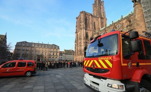Le dernier exercice majeur des sapeurs pompiers à la cathédrale de Strasbourg remonte au mois de février 2015.