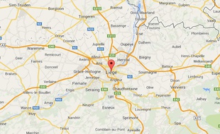 Vue Google Maps de Liège, en Belgique.