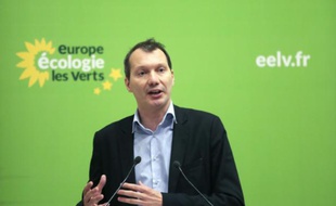 Le secrétaire national d'Europe Écologie-Les Verts David Cormand, le 9 avril 2016 à Paris