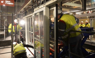 Le chantier d'aménagement des stations du métro lillois