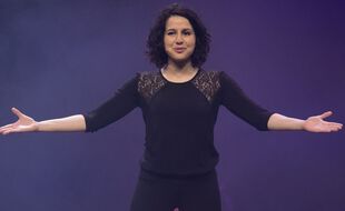 L'humoriste et comédienne Nadia Roz, animatrice du gala d'ouverture du Printemps du Rire 2021, à Toulouse.