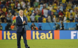 Le sélectionneur de l'équipe de France, Didier Deschamps, après le match nul contre l'Equateur, le 25 juin 2014, à Rio.