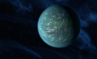 Vue d'artiste de la planète Kepler 22-b.