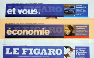 Plusieurs Unes du Figaro et ses suppléments.