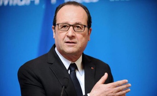 Le président François Hollande le 14 avril 2015 à Cahors, dans le Lot