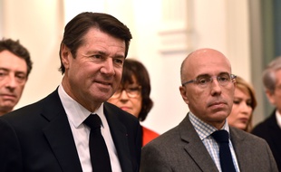 Christian Estrosi et Eric Ciotti, le 31 janvier 2015 à Nice.