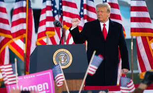 Donald Trump fait ses adieux à la base Andrews, le 20 janvier 2021.