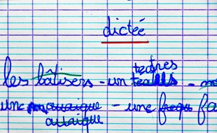 Copie d’une petite écolière de la Sarthe en octobre 2019.