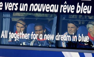L'équipe de France dans son bus, le 20 juin 2010 à Knysna.